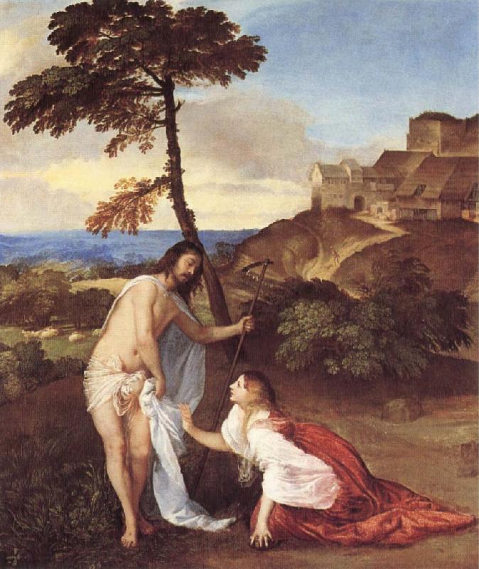TIZIANO Vecellio Christ and Maria Magdalena Sweden oil painting art